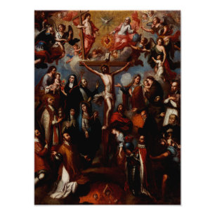 Foto Alegoría de la crucifixión con santos jesuitas