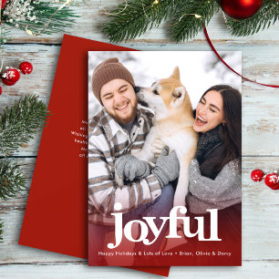 Foto alegre con tipografía en negrita y Navidad en