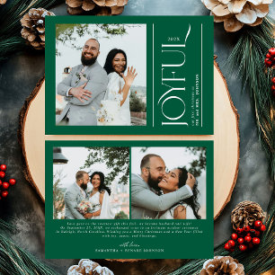 Foto alegre recién casada Primera Navidad casada