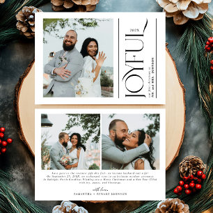 Foto alegre recién casada Primera Navidad casada