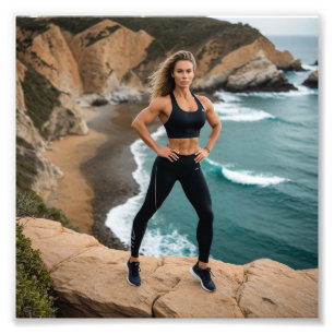Foto Alentando al Chica de fitness posando en Lycra sob