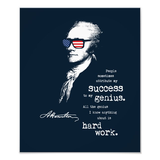 Foto Alexander Hamilton Cita Diciendo. Regalo motivacio (Frente)