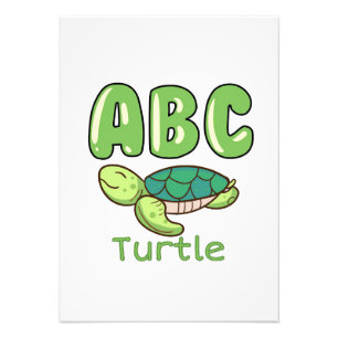 Foto Alfabeto de la tortuga Amante ABC Letra Turca