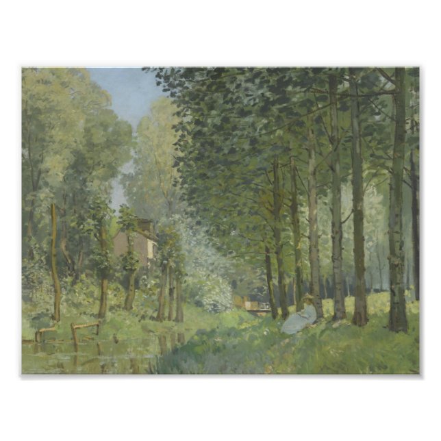 Foto Alfred Sisley - Descansa a lo largo del Stream (Frente)
