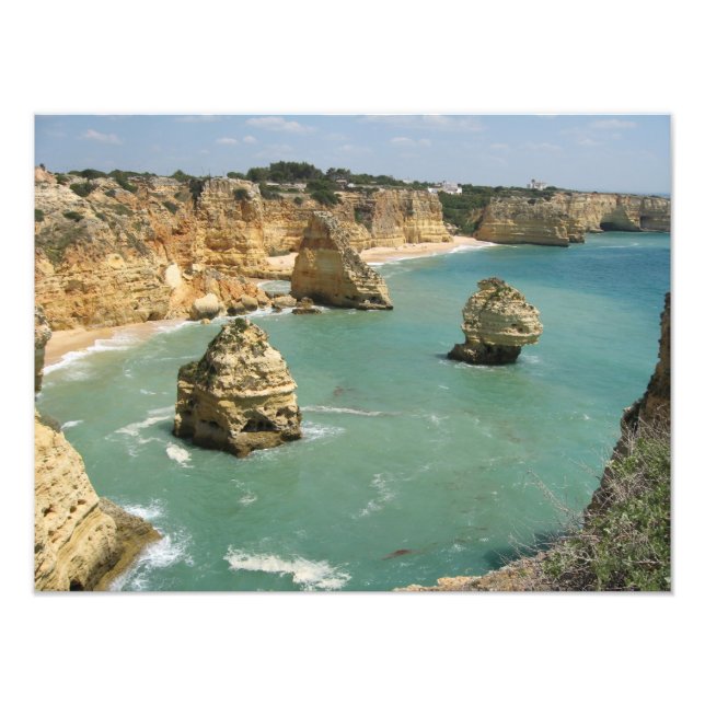 Foto Algarve, Portugal, playa de Benagil y acantilados (Frente)
