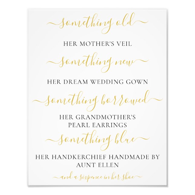 Foto Algo viejo, algo nuevo Rótulo para la ducha de nov (Frente)