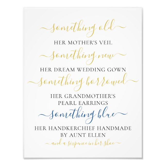 Foto Algo viejo, algo nuevo Rótulo para la ducha de nov (Frente)