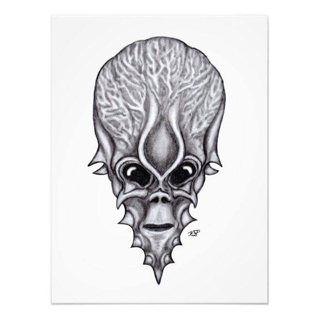 Foto Alien Face , reconstrucción facial de cráneo afric (Frente)