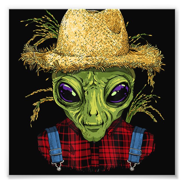 Foto Alien Farmer OVNI Alien Espacio Ultraterrestre Lov (Frente)