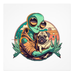 Foto Alienígena y Pug
