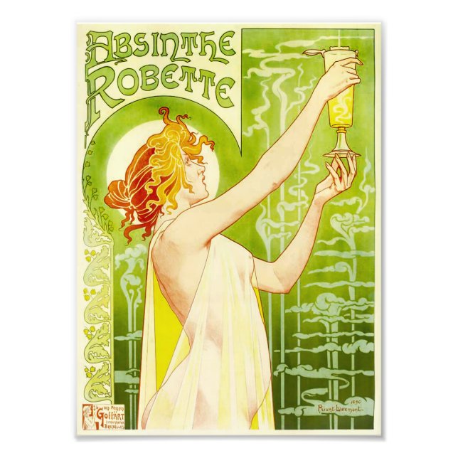Foto Alphonse Mucha Absinthe Robette Print (Frente)