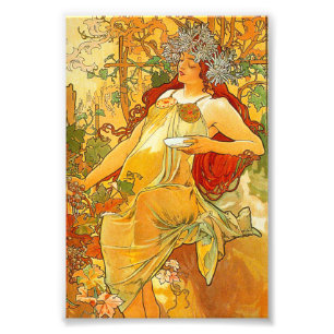 Foto Alphonse Mucha Art Nouveau Otoño