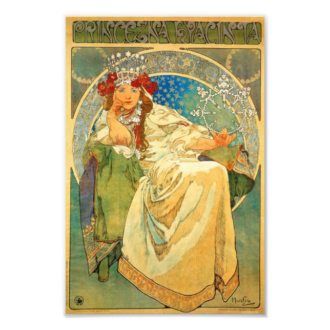 Foto Alphonse Mucha Art Nouveau Princess Hyacinth (Frente)