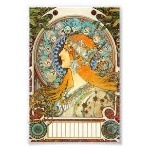Foto Alphonse Mucha Art Nouveau Zodiac