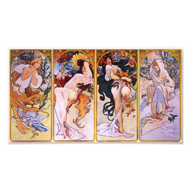 Foto Alphonse Mucha Cuatro Estaciones Prin (Frente)