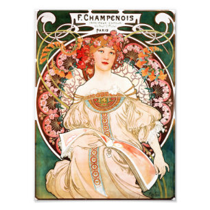 Foto Alphonse Mucha F. Champenois Print