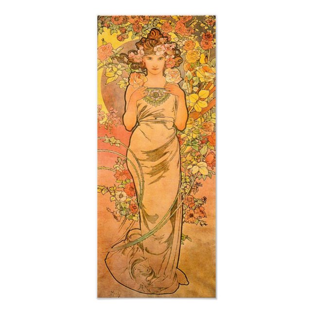 Foto Alphonse Mucha La Impresión Rosa (Frente)