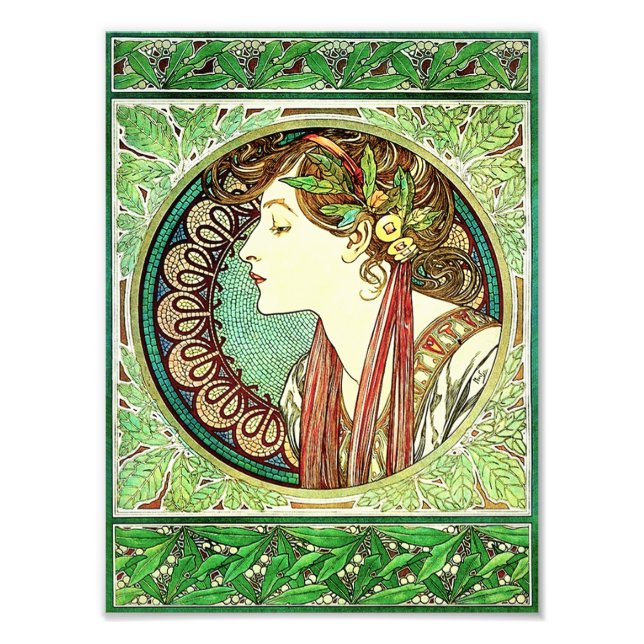 Foto Alphonse Mucha Laurel Print (Frente)