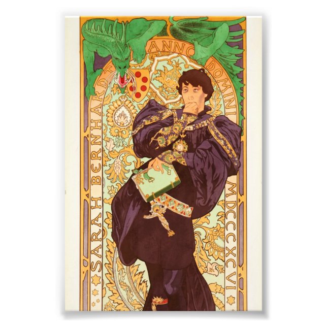 Foto Alphonse Mucha Prince y Dragon (Frente)