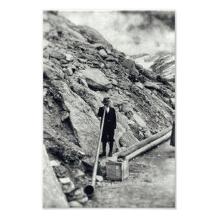 Foto Alphorn Monocromo Vintage Alpine Horn Music