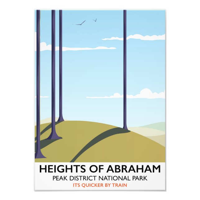 Foto Alturas de Abraham Peak District cartel ferroviari (Frente)