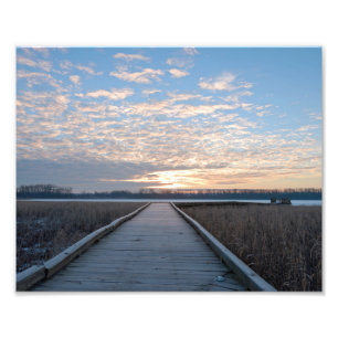 Foto Amanecer en el paseo marítimo en refugio de vida s