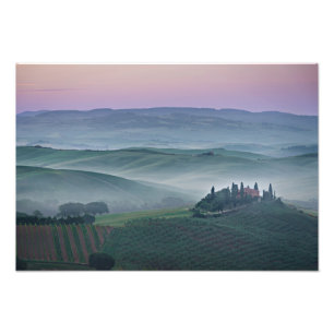 Foto Amanecer rosa sobre una impresión del paisaje de T