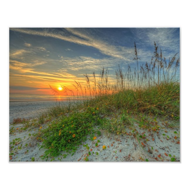 Foto Amanecer sobre dunas de arena en la playa de Dayto (Frente)