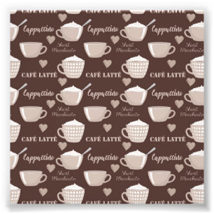Foto Amante del café con leche marrón taza de café capu