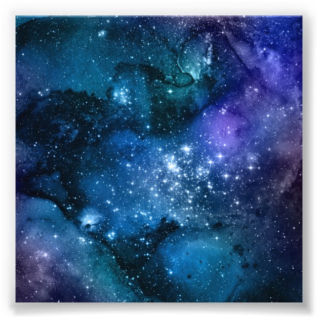 Foto Amantes de la Galaxia Espacio Estrellado Cielo Azu (Frente)