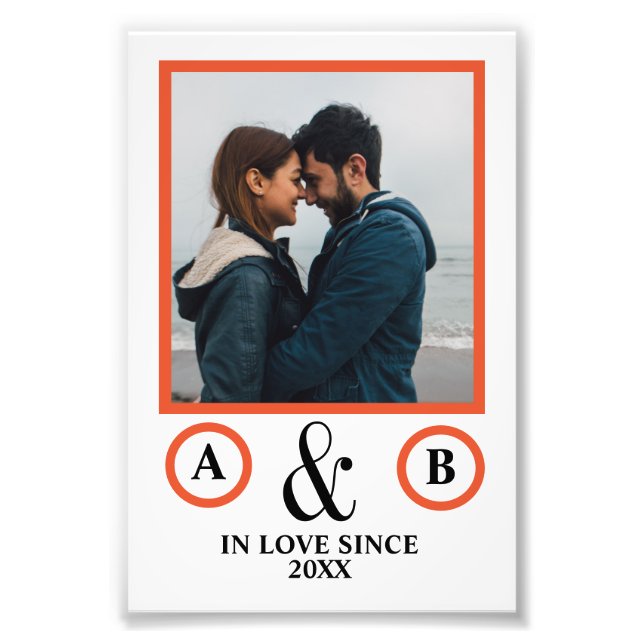 Foto Amantes del el día de San Valentín pareja monogram (Frente)