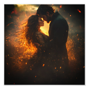 Foto Amantes románticos en la tormenta