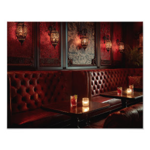 Foto Ambiente de Salón de Terciopelo Rojo Malhumorado c