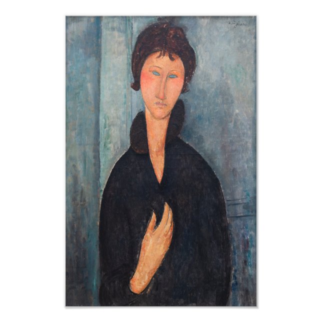 Foto Amedeo Modigliani - Mujer con Ojos Azules (Frente)