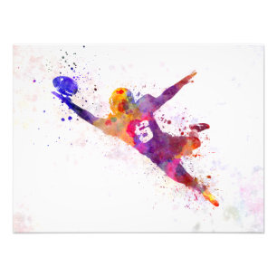 Foto american football player catching ball