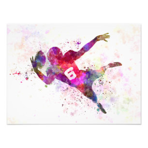 Foto american football player catching ball