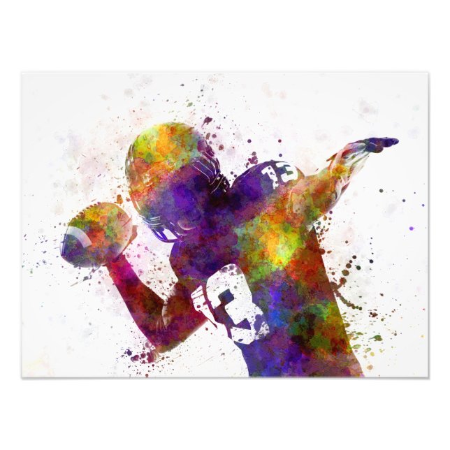 Foto american football player quarterback passing (Frente)