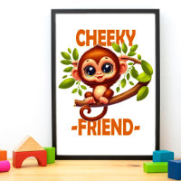 Amigo malhumorado cute mono bebé en personalizado 