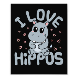 Foto Amo a Hippos Cute Hippopótamo Lover