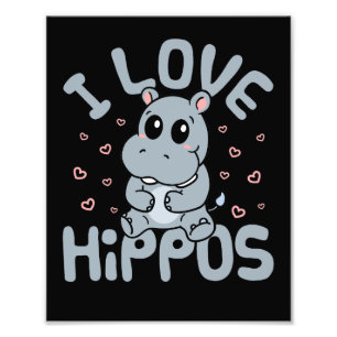 Foto Amo a Hippos Cute Hippopótamo Lover