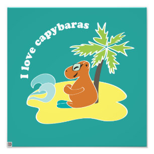 Foto Amo a los carpinchos Arte de playa tropical