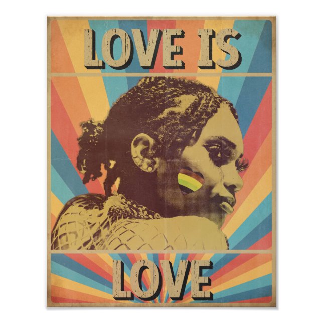 Foto Amor Retro es Amor Orgullo LGBTQ+ (Frente)
