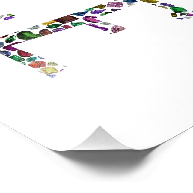 Foto Amor y paz - Diseño de Letras Gemstone (Esquina)