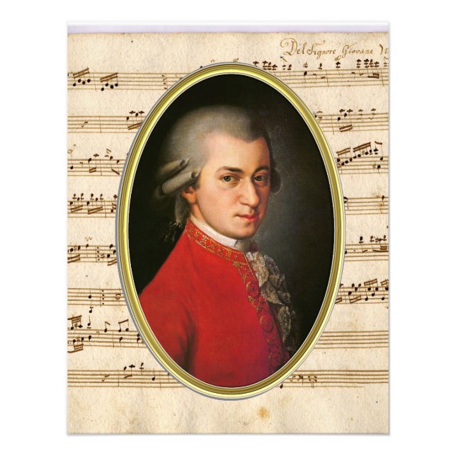 Foto Ampliación del retrato de Wolfgang Amadeus Mozart (Frente)