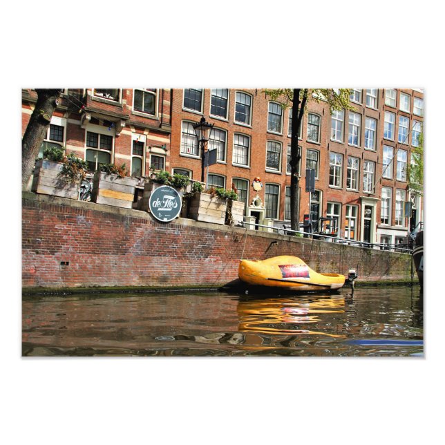 Foto Amsterdam, Canal, Barco de zapatos de madera (Frente)