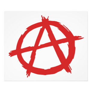 Foto Anarquista Rojo Símbolo Logo Anarquía