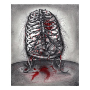 Foto Anatomía de Pájaro en Jaula Vacía Arte Original de