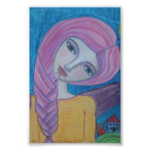 Ángel haitiano rosado, impresión 4x6