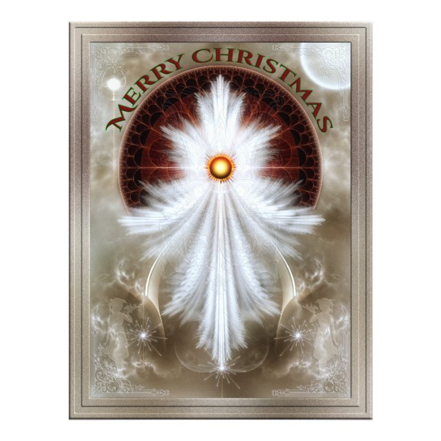 Foto Angel Wings Snowflake Feliz Navidad (Frente)