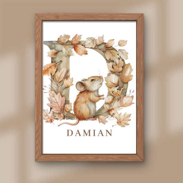 Foto Animal Alphabet Letter D Kids Name Mouse Poster (Subido por el creador)